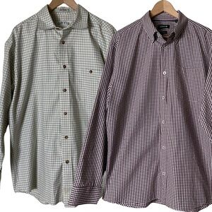 ORVIS Shirts Long Sleeve Lot of 2 Outdoors Fishing Camping Cotton Size Large